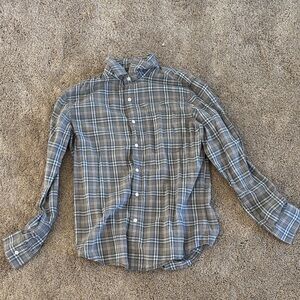American Eagle Outfitters Gray Plaid Casual Shirt